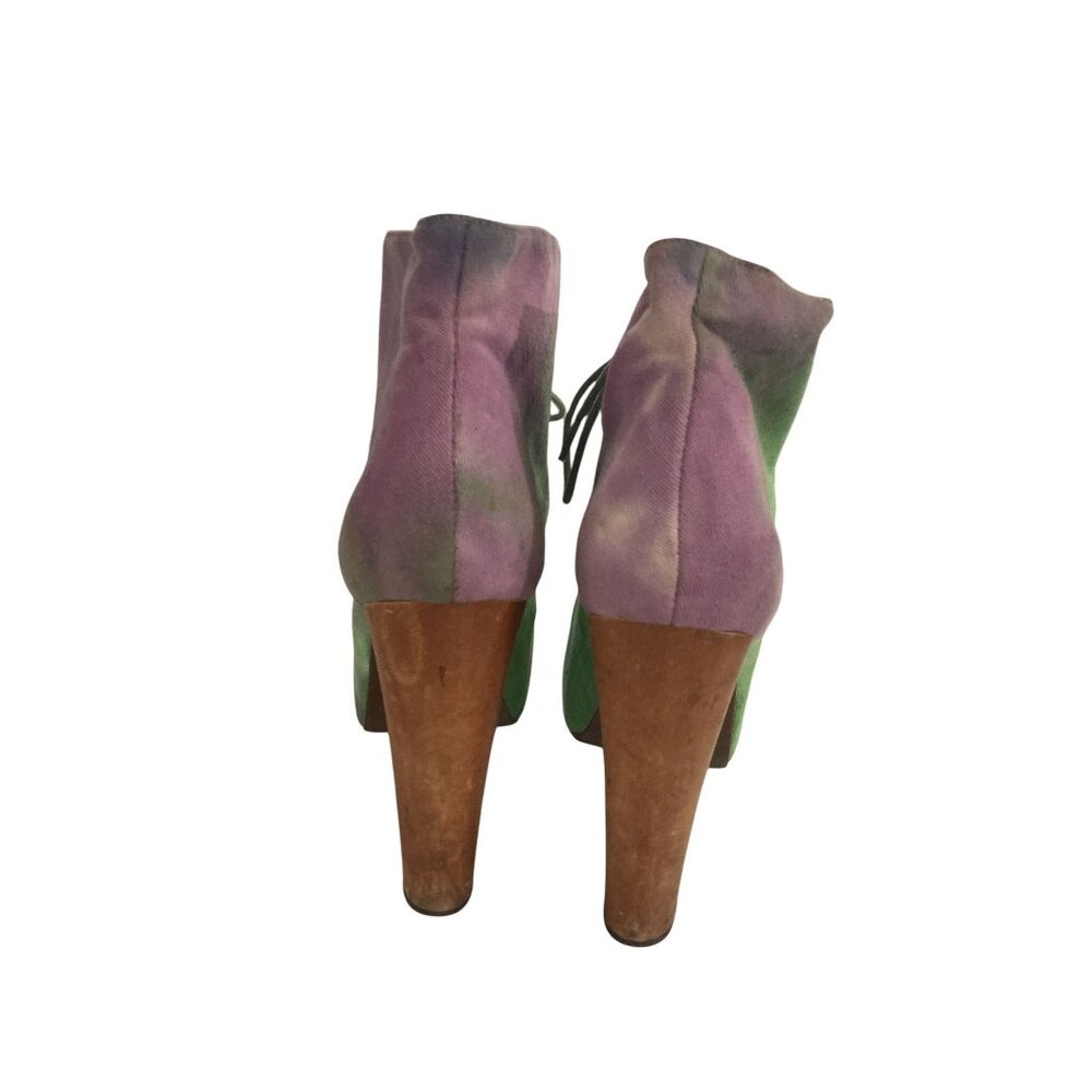 Jeffrey Campbell Green and Purple Ankle Boots - Picture 3 of 9